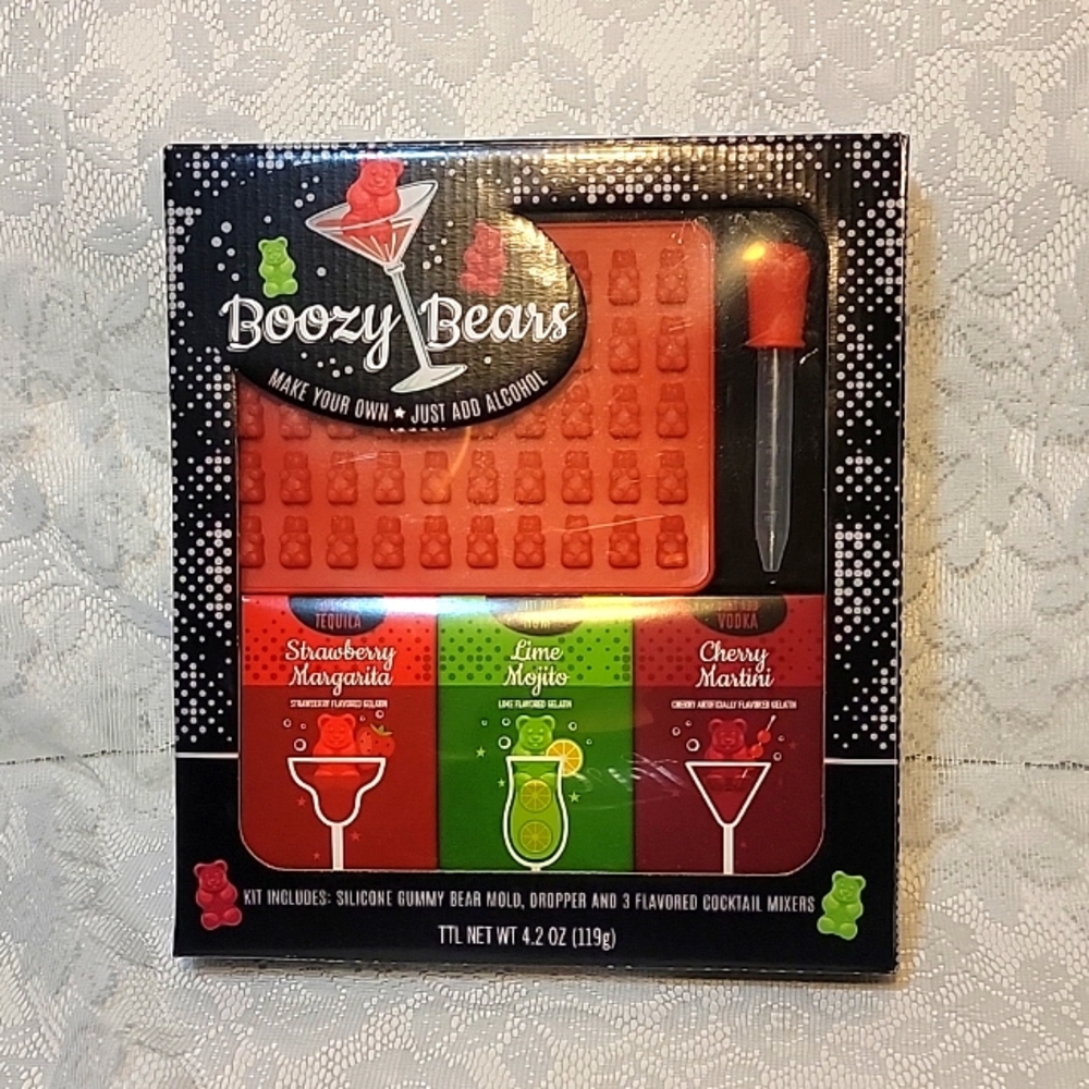 NIB Boozy Bears Gummy Bears Make Your Own Kit